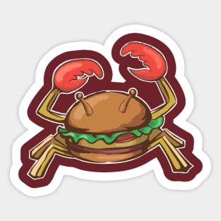 Crab Burger Sticker